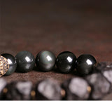 Hand Shaped Ebony Mixed With Obsidian