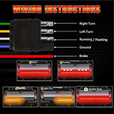 Fall Warning Signal Brake Strip Sequential Turn Signals Under Tailgate LED Light Bar For