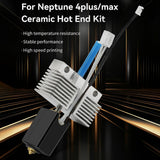 24V 80W Ceramic Hotend Kit with Heatsink Silicone Sleeve Eo Neptune Plus/Neptune 4 Max 3D Printer for 1.75mm Filament