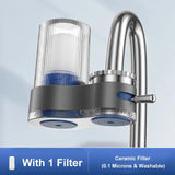 1pc Tap Water Purifier Washable Replacement Kitchen Long Lasting Ceramic Filtro Faucet Mixer Aerator with 2 Filter