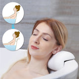 SPA Pillow,Non-slip Bathtub Headrest Soft Waterproof Bath Pillows with Suction Cups Easy To Clean Bathroom Accessories
