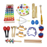 19 Pcs Orff Percussion Musical Toy Toddler Musical Instruments for Early Learnin NEW