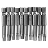 6Mm T30 Head 50Mm Long Magnetic Torx Screwdriver Insert Bits Tool 40 Pcs