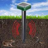 12 Pac Outdoor Solar Ultrasonic Vibration Mole Electronic Snake Repeller for Garden Yard Farm