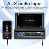 7-inch Retractable Screen MP5 MP4 MP3 Player BT 5.1 Car Locator Frequency Modulation Channel Radio AUX Audio Input