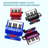 Kids Children 17-Key 8 Bass Mini Small Accordion Educational Musical Instrument for Beginner Birthday New Years Gift