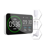 PV1000-DW Smart WIFI 4 in 1 Air Quality Indoor Carbon Dioxide Detector CO2 Monitor Temperature & Humidity with Alarm