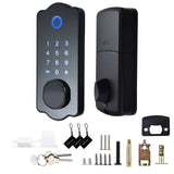 Keyless Entry Smart Waterproof Door Lock - 5 in 1 (TTlock App, IC Card, 150 Codes, Electronic Fingerprint)