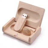 USB Flash Drive U Disk Memory Stick External Memory Wooden Flash Drive With Box Portable U Disk