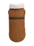 Pet Dog Cat Autumn And Winter Clothes Brown Suede Jacket