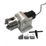 Claws Rotary 80mm Chuck 3 Jaws 4th Axis DM542 Drive For 20W 30W 50W Fiber Laser Nameplate Metal Marking Engraving hine