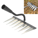 4/5/6/7 Teeth Multifunctional Weeding Hoe Rake Gardening Lawn Rake Grasping Raking Loosening Soil Garden Agricultural Farm