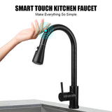 Mixer Tap Kitchen Faucet Smart Touch Sensor Faucets Kitchen Sink Hot Cold Taps 360 Degree Rotation Stainless Steel