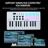 M-VAVE 25-Key Control Mini Portable USB Keyboard MIDI Controller with 25 Velocity Sensitive Keys and 8 RGB Backlit