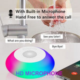 Waterproof Shower speaker BT Bathroom FM Radio RGB 5W TWS Bluetooth speakers box with Microphone Folat on Water Pool Bath