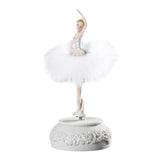 Feather Skirt Rotating Music Figurine, Manual Control Dancing Girl Musical Box For Girls