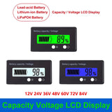 8V-100V Voltmeter DC Capacity Indicator Power Meter Lithium LiFePO4 Lead-acid Cell 12V 24V 48V for 6133A LCD Battery