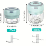 3.38 oz/8.45 oz mini electric USB chili shredder, durable ginger and vegetable shredder