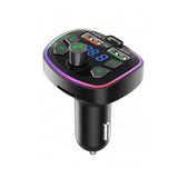 4.2A Fast Charger LED Backlit Atmosphere Light MP3 Player Lossless Music Car Bluetooth 5.0 FM Transmitter PD 18W Type-C Dual USB