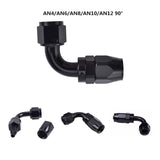 AN4/AN6/AN8/AN10 Straight 0°/45°/90°/180° Degree Aluminum Swivel Hose End Fitting Adapter Oil Fuel e NPT PLUG Wholesale