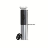 1pc  Electric Bottle Opener, Dry Cell Stainless Steel Red Wine Bottle Opener Party Gift, Wine Accessories Automatic Corkscrew Battery Operated For Kitchen,