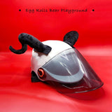 Safety Hat Headpiece Motorcycle Small Devil Horns Stylish Modification Accessories Multi-Purpose Bicycles