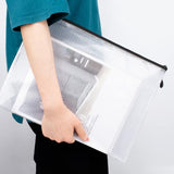Pvc Waterproof Zipper Pouch File Holder Set School Office Supplies Durable Transparent Home for Students