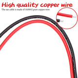 2pcs 30cm 10AWG Quick Connector Disconnect Automotive Extension Cable Solar Panel SAE Plug