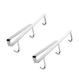 Holder, Set Of 2 Coffee Holder Under Cabinet, 304 Stainless Steel Mug Rack With 6 Hanging Hooks