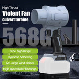 1000W Turbo Violent 568g Thrust Stepless Speed High Power Turbofan Leaf Blower Handheld Mini Jet Fan for Battery