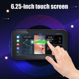12V-24V CarPlay Android Auto Toucreen Dual Bluetooth Wireless For Motorcycle GPS Navigation Front Rear Lens Driving Recorder