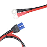 40cm 10AWG EC5 Female To O Ring Terminal CablePower Wire Connector Extension Silicone Cord Emergency Battery Jump Cable