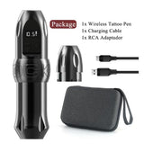 2023 New Arrival Wireless Tattoo Machine Pen Gun Rotary Battery Strong Coreless Motor LCD Digital Display for Artist Body
