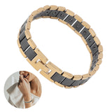 Therapy Bracelet Magnet Bracelets Steel Improve Blood Circulation Black Gold Color with Simple Design for Pain Relief