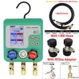 Electronic fluoride count display manifold tester Refrigerant vacuum gauge Air conditioning leak detection R134