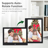 Andoer 10.1 Inch Digital Photo Frame 1280 * 800 IPS Screen Desktop Electronic Album with Remote Control for Family Friends Gift