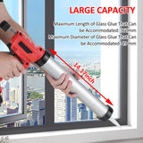 Electric Kit 21V Caulking hine with Aluminum Tube Cordless Equipped LED Light 7 Adjustable Speeds