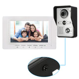 7 inch Wired Doorbell Indoor Monitor IR-CUT Outdoor Camera Visual Intercom Two-way Audio Remote Unlock Video Door Phone