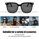 GS01 Smart Glasses BT 5.3 Sunglasses Touch Earphone Lightweight UV400 Polarized Lens IPX5 Waterproof Music Intelligent Glass