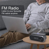 Portable Bluetooth Speaker Sound Box Subwoofer Mini Home Theater With FM Radios MP3 Player Wireless Charger Digital Clock Alarm