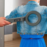 Electronic Detecting Device Airport Security Metal Detector 180°Foldable Head with Light and Sound Alerts