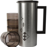 1set, Stainless Steel Cold Kettle And Cups, Coffee Pot Set, Office Home Multi-purpose Fruit Juice Pot, Teapot With Lid Large Capacity Restaurant Tea Pot Set, Coffee Tools