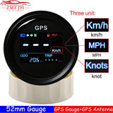 Digital Mini 52mm Speedometer Gauge + GPS Antenna Speed Sensor Motorcycle Boat Odometer Meter ATV UTV Marine 12V/24V