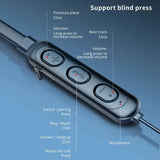 Wireless Bluetooth NeckHanging Stereo Noise Reduction Universal Sports Headset Microphone