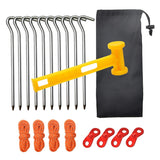 10x Pegs Stakes Lawn Ground Pin Camping Tent Nails Stake