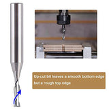 5PCS 1/8 Cutting Diamter Spiral Upcut Bit with 1/4 Carbide CNC Wood Router Bits Set for Plunge Slot Cutter