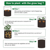 Potato Bag,10 Gallons Pot, Breathable Garden Plant Bag Made Non Woven Fabric With Handle Set Of 4