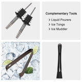 Stainless Steel For Home Bar Party Jigger Muddler Pourer Ice Tong Barware Boston Shaker 10pcs/13pcs Set Cocktail Shaker Bar Set