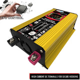 6000W Car LCD Display DC 12V To 110/220V Power Converter With Dual USB Ports And AC Outlets Inverter