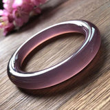 Imperial Purple Medium Width Chalcedony Agate Bracelet